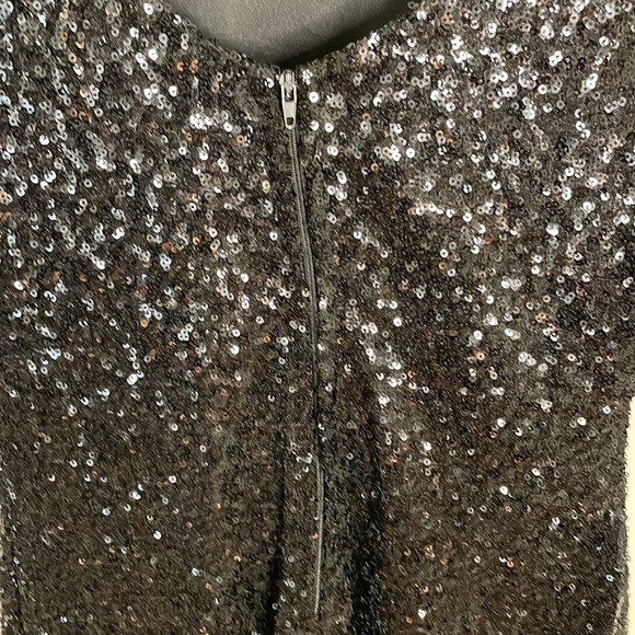 RUBY ROX Small Short Black Sequin Dress Y2K Homecoming Prom Wedding Bling Gothic - Picture 3 of 11